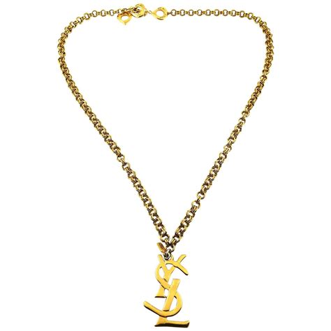 replica yves saint laurent necklace|Saint Laurent chain necklace.